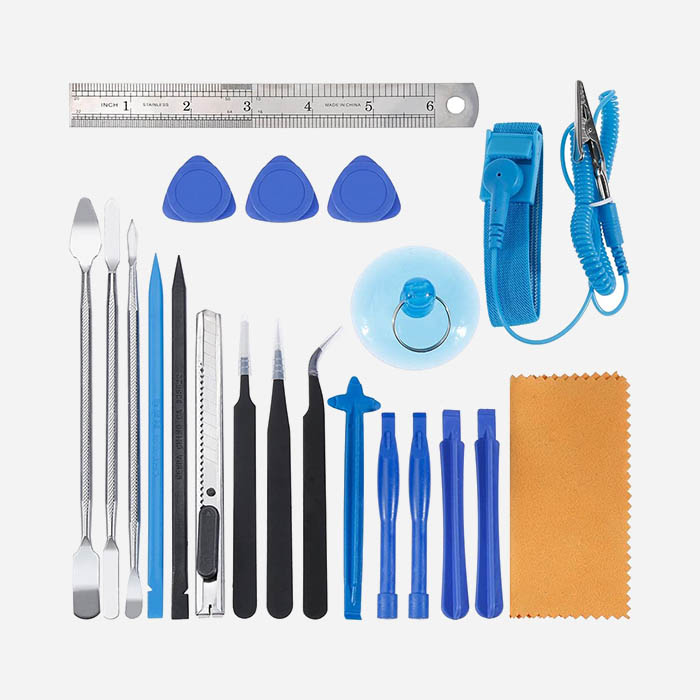 21 in 1 Opening Pry Tool Kit with Spudgers and Anti-Static Wrist Strap，Professional Repair Tool Kits for Mobile Phone