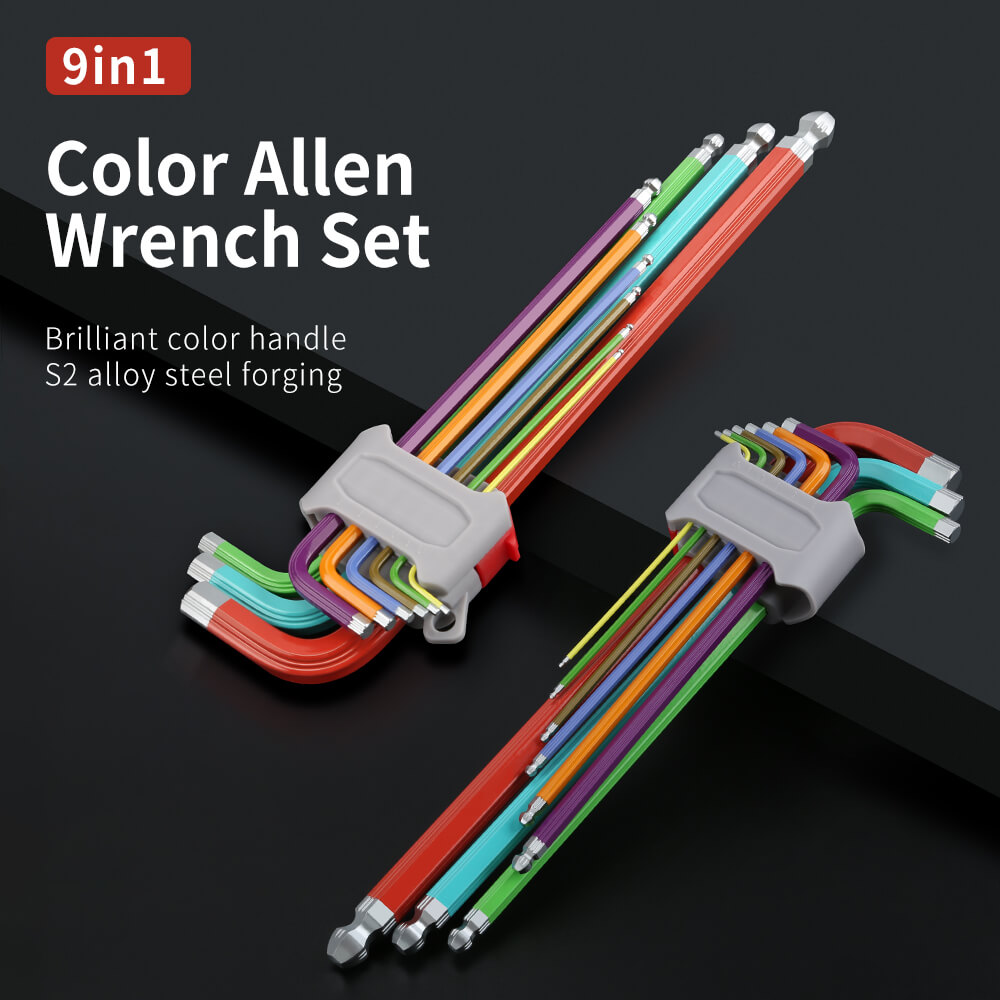 9 in 1 Allen Wrench Set Hex Key Set Long Arm Ball End Hex Wrench Set