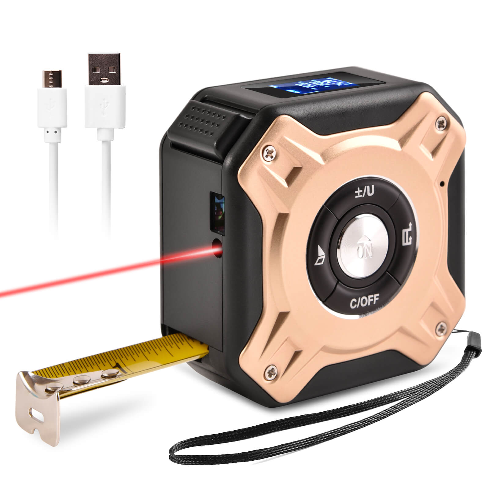3-in-1 Digital Laser Tape Handheld Electronic Tape Measure Supplier 