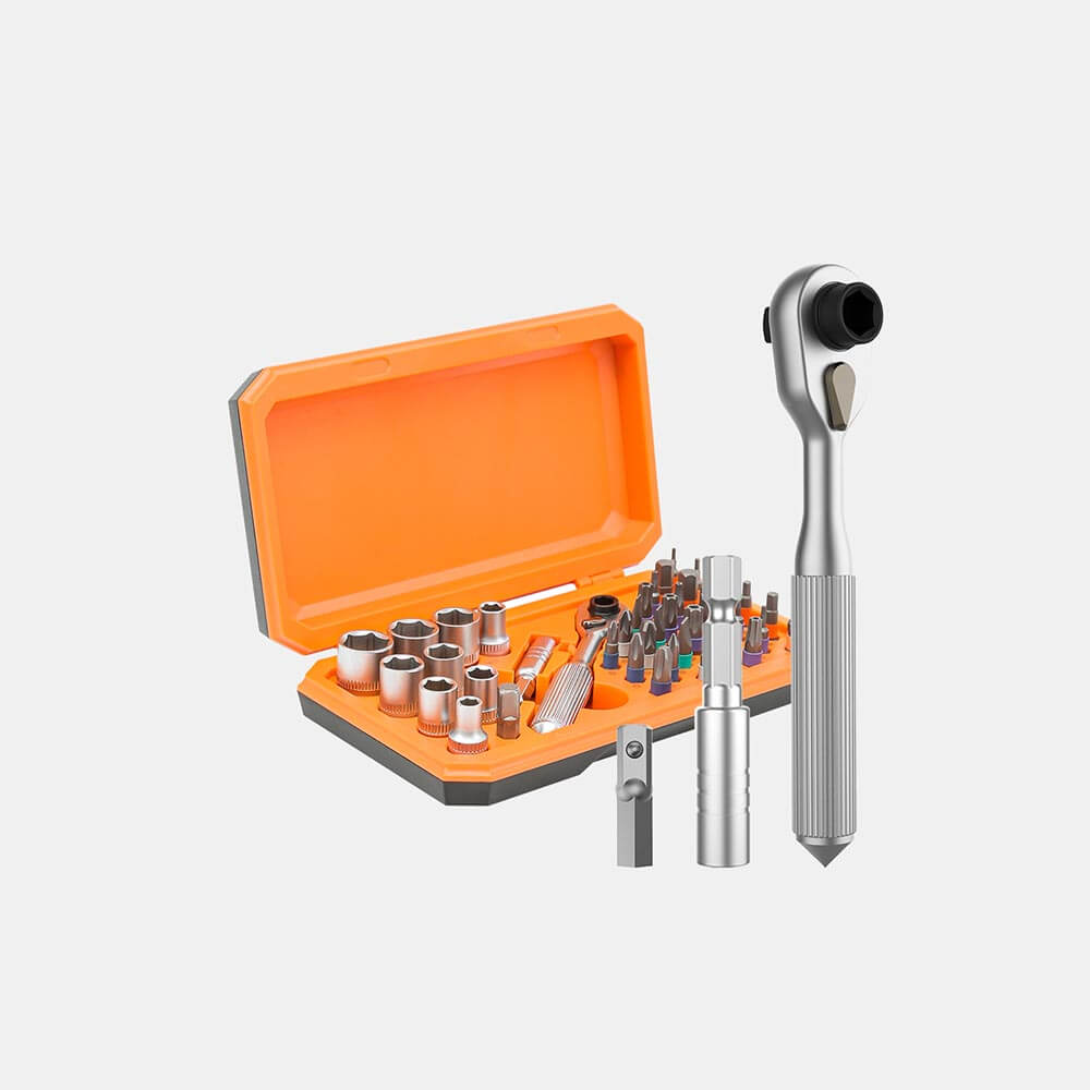 42 in 1 Magnetic Screwdriver Bit Set, Screwdriver Home Repair Tool Kit with Detachable T Ratchet Handle 