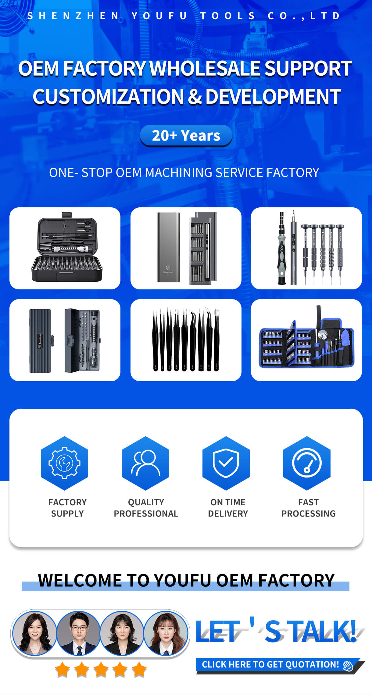Kingsdun has been focusing on the field of screwdriver manufacturing for 12 years. We accept customized processing, high quality, and fast delivery. Welcome to consult. The Screwdriver sets are available in various sizes and are essential for home use. They are very suitable for the maintenance needs of household electronic products, furniture, automobiles, motorcycles, bicycles and other household products.